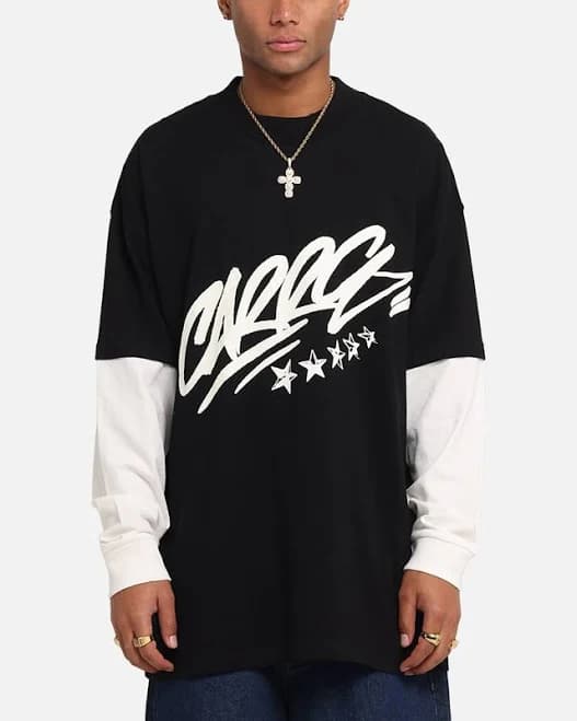 Carre Graffiti Layered Long Sleeve T-Shirt