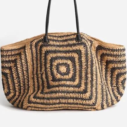 Madewell Two-Toned Straw Tote Bag