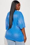 New York Vibe Washed Tee - CobaltBlue | Fashion Nova