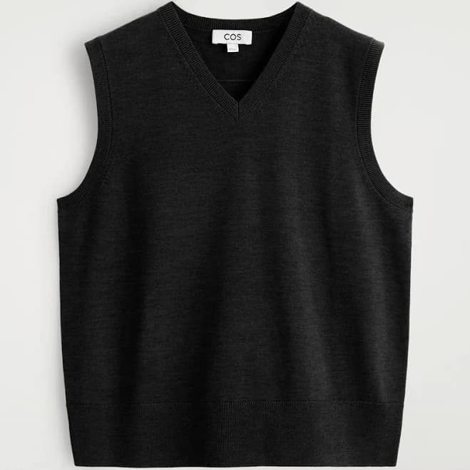 Cos Women's Merino Wool V-Neck Vest