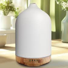 Essential Oil Diffusers, Ceramic Diffuser for Home, 300ml Aromatherapy Diffuser with Waterless Auto-Off & 7 LED Color Light, Quiet Essential Oil Diffuser for Large Room Office : Amazon.sg: Health, Household and Personal