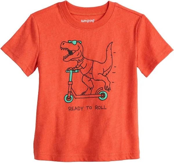 Baby & Toddler Boy Jumping Beans Short Sleeve Icons Graphic Tee, Toddler Boy's, Size: 12 Months, Orange Trex Roll