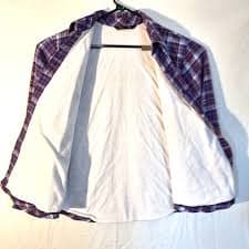 Riders Lee womens top button down lined long sleeve checkered size Lrg | eBay