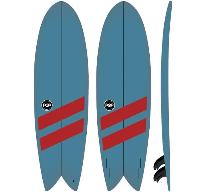 Battle Fish Shortboard - Swallow Tail Quad Fin for Barrels 6'0"
