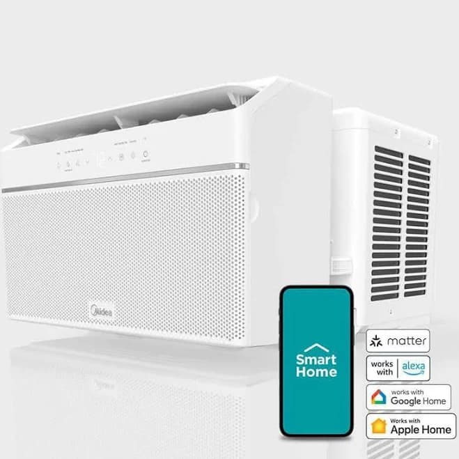 Midea 10,000 BTU U Plus Shaped Smart Inverter Window Air Conditioner