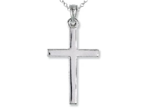 Finejewelers 925 Sterling Silver Rhodium Cross