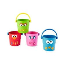 Skip Hop Sesame Street Stack & Pour Bath Bucket: Educational Focus Shapes & Colors, Bath Toys : Target