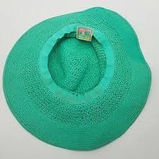 Tropical Trends Sunhat Seafoam Green Seashell Accent Bow Women's | eBay