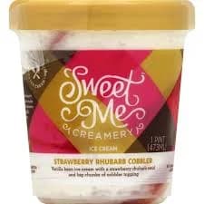 Sweet Me Creamery Ice Cream, Strawberry Rhubarb Cobbler