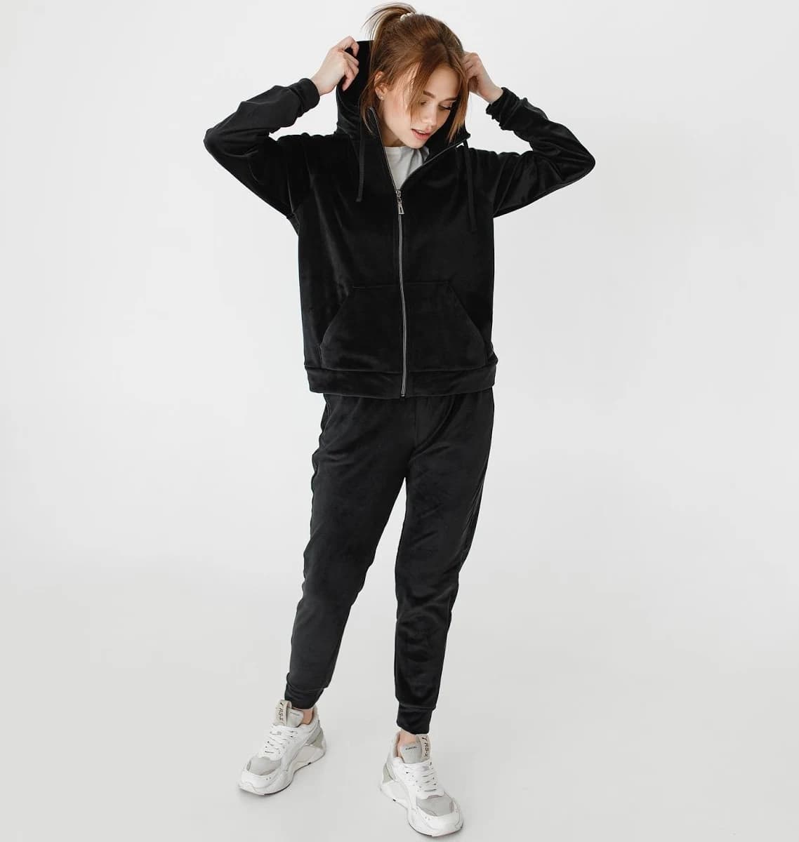 Women's Zip-Up Velour Tracksuit