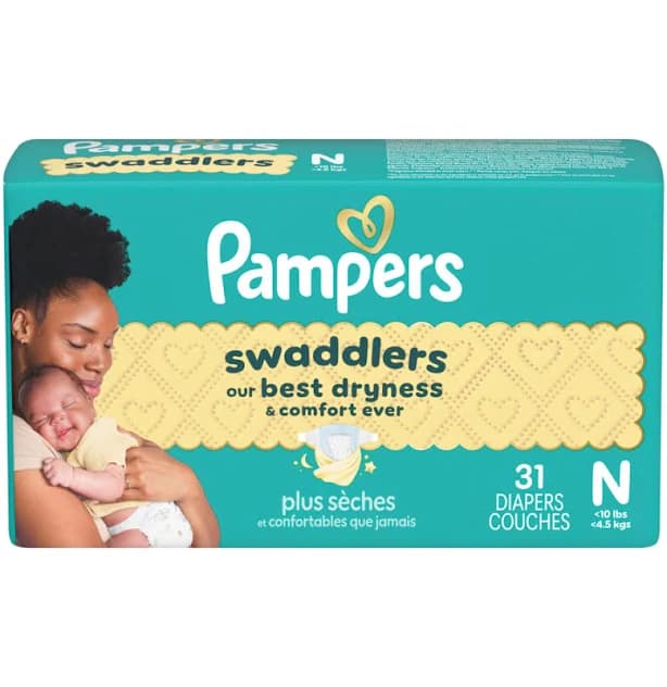 Pampers - Newborn Size N Diapers 31 Count | by Schnucks