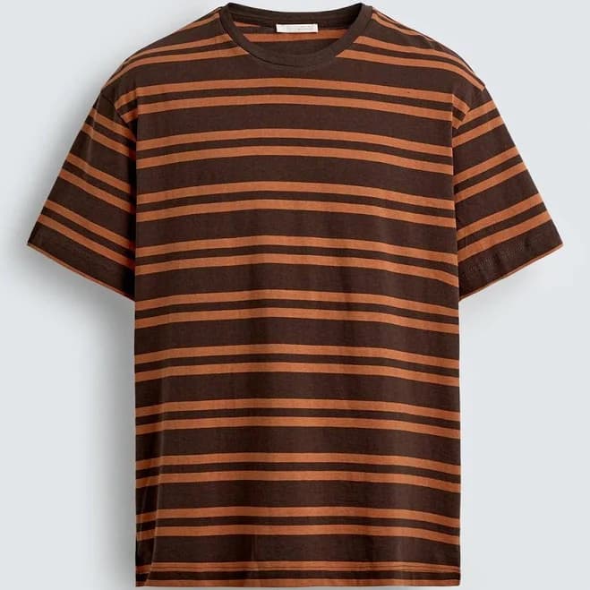 Zara Men's Striped Jacquard T-Shirt