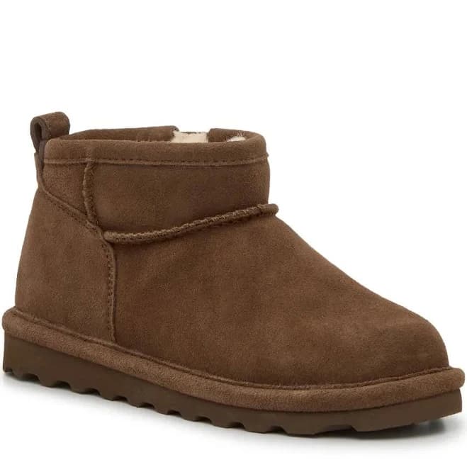 Bearpaw Girls' Shorty Earth Suede Snow Boots