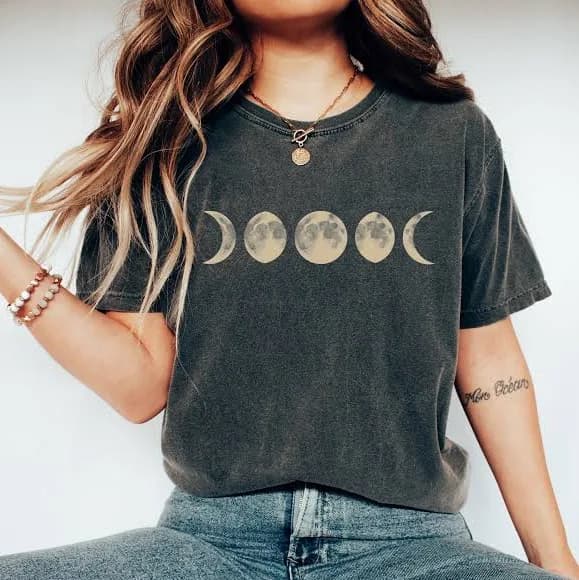 Retro Comfort Moon Phase T-Shirt