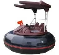 Double Seats Tripple Seats Electric Outboard Motor Boat Engine Round Canopy PE Plastic 12V Water Gun Play Boat with Sunshade Top
