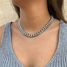 Rowin&CO 15mm Stainless Steel Chunky Miami Cuban Link Chain, Inspiration Minimalist, Necklaces for Men Women, Choker with Chain, 18-35 inchs Length, (with Gift Box) | Amazon.com