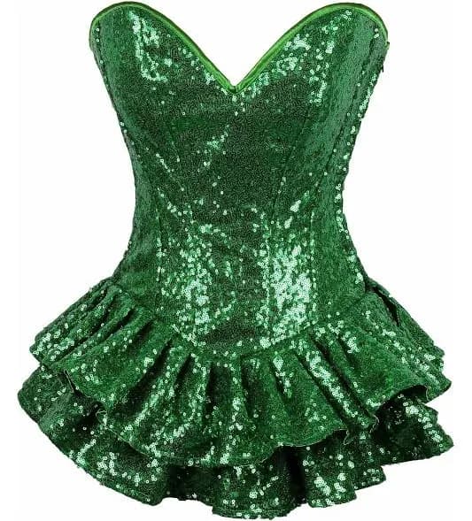 Daisy Corsets Top Drawer Sequin Steel Boned Mini Corset Dress