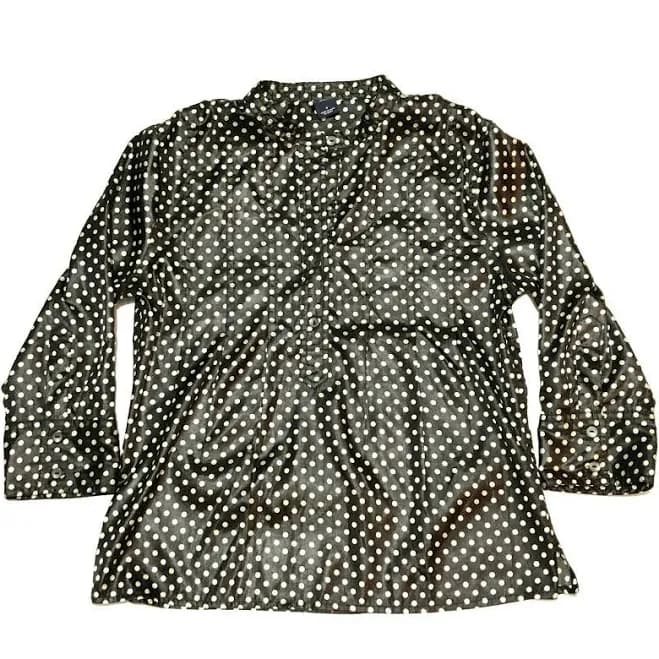 Gap Black & White Polka Dot Blouse | Women's Small