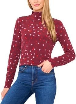 CeCe Women's Long Sleeve Turtleneck Top