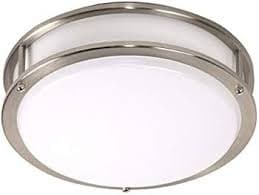 Designers Fountain EV1414L30-35 14 in. Brushed Nickel/White LED Ceiling Low-Profile Flush Mount, 3000 - Amazon.com