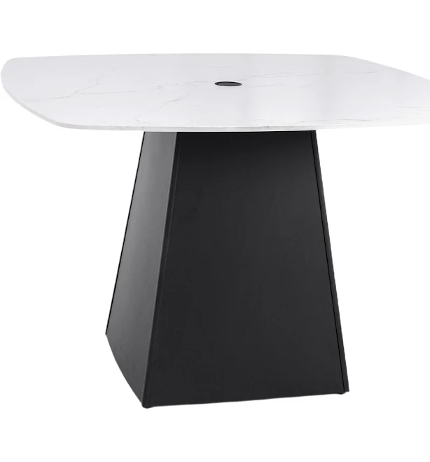 Rounded Square Outdoor Pedestal Dining Table