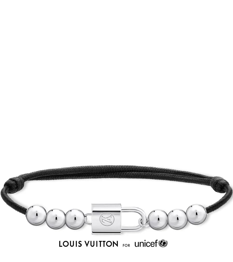 Louis Vuitton Sterling Silver Lockit Beads Bracelet
