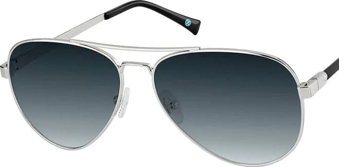 Zenni Aviator RX Stainless Steel Blokz Blue Light Sunglasses