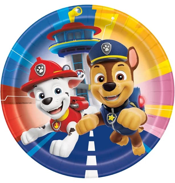 Paw Patrol Round Dessert Plates