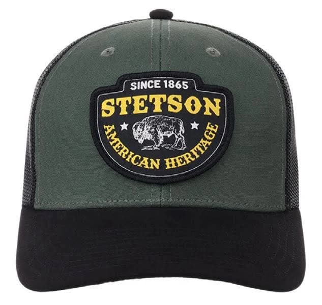 Stetson Men's American Heritage Bison Patch Trucker Cap