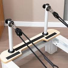 Eeeza Foldable Aluminum Reformer Pilates Bed with 6-Spring Resistance & PU Leather Cushion | BIG W