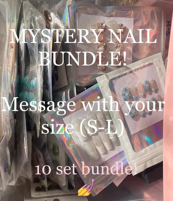 Handmade press on nails mystery bundle! 10 set bundle!