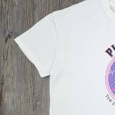 Pink Floyd Womens Dark Side of the Moon Graphic T Shirt Crop Size XL Ivory | eBay