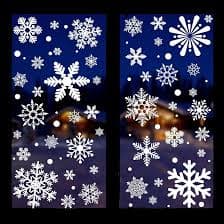 Amazon.com: YUJUN Winter Snowflakes Window Clings, Christmas Snowflakes Decals Stickers for Home Decor & Xmas Winter Window Decoration : Home & Kitchen
