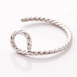 Nominal 18K Gold Plated Faux Twirl Nose Hoop
