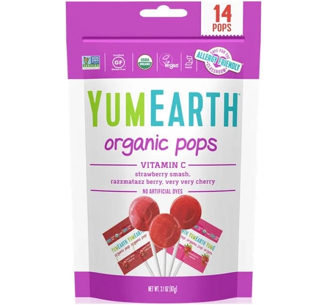 Organic Lollipops with Vitamin C • 14pcs • YumEarth