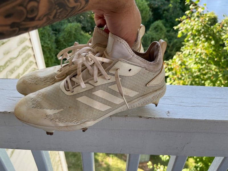 White Used Size Men's 10.5 (W 11.5) Adidas Adizero Afterburner | SidelineSwap | Buy and Sell on SidelineSwap