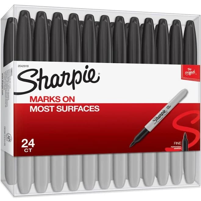 Sharpie Fine Marker 24 pc(s) Black Fine Tip