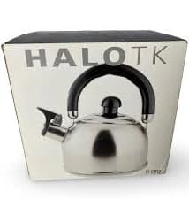 NEW COPCO Stainless Steel Whistling Tea Kettle 1.5 Qt Black Handle