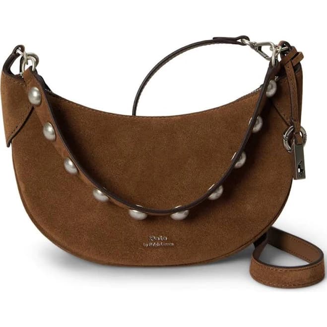Polo Ralph Lauren Women's Polo ID Suede Mini Studded Bag
