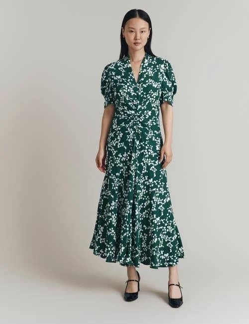 Ghost London Women's Capri Crepe Floral Midi Dress