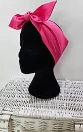 Hot pink solid headscarf hair wrap