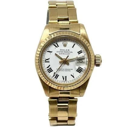 Rolex President Datejust Yellow Gold Diamond Dial Ladies Watch 69178