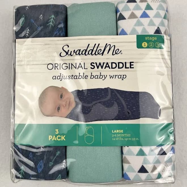 SwaddleMe Original Swaddle Wrap Mountaineer 3-Pack