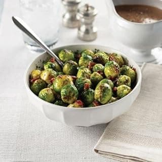 Steakhouse Sides (Creamy Pecorino Orzo, Steakhouse Cauliflower Gratin, Brussels Sprouts With Bacon & Shallots, and Pepper Jack Risotto Cakes)