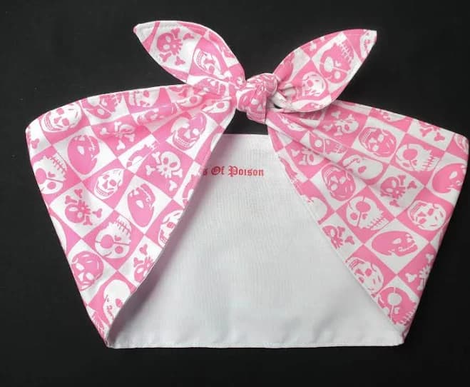 Rockabilly Skull Checkered Bandana
