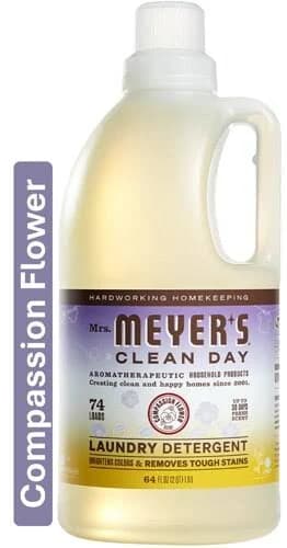 Mrs. Meyer's Clean Day Liquid Laundry Detergent Compassion Flower 64 oz (Pack of 2)