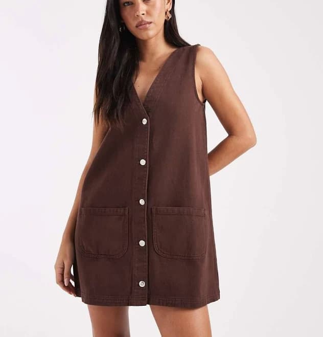 Miss Selfridge Pinafore Denim Dress
