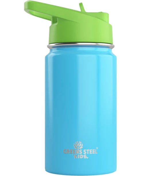 Kids Water Bottle 12oz Leak Proof With Straw & Handle 24 Hours Cold