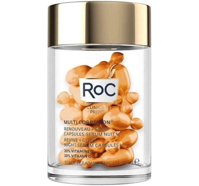 RoC Multi Correxion Revive + Glow Vitamin C Night Serum Capsules