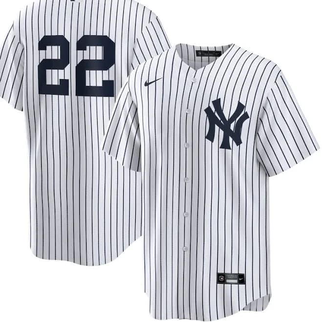 Nike Men's New York Yankees Ben Rice #22 Home Replica Jersey